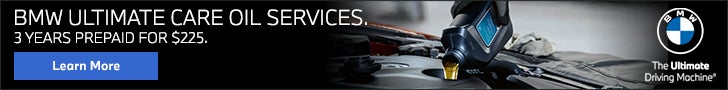 BMW Ultimate Care Oil Services. 3 Years Prepaid for $225.